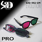 occhiali anaglifici 3d plastica S3D-002-GM PRO anaglifi verde magenta cinema scenes stampa personalizzabile